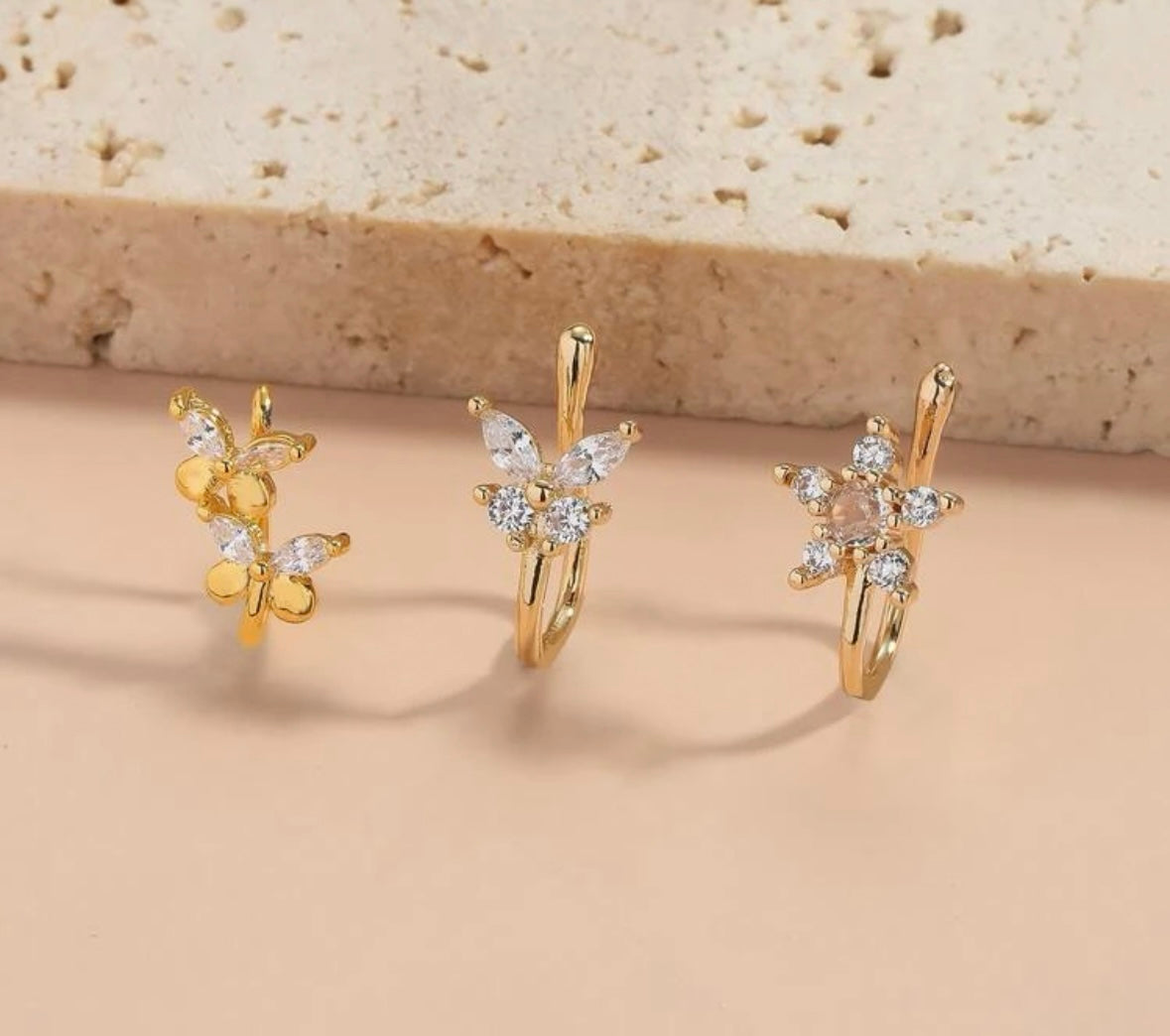3pcs/set Copper, Cubic Zirconia Decor Nose Ring For Women